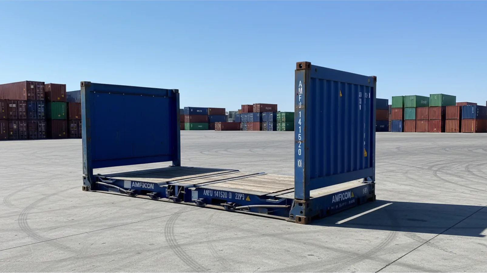 20Ft X 8Ft Used Flat Rack Shipping Containers - Image 3